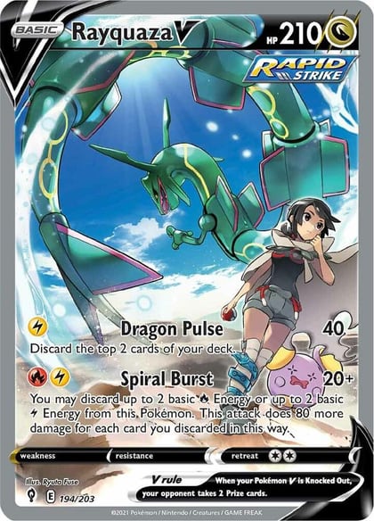 Rayquaza V (Alternate Full Art), SWSH07: Evolving Skies 194/203