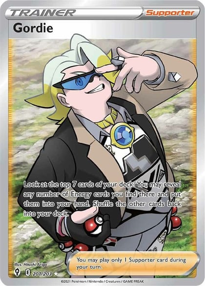 Gordie (Full Art), SWSH07: Evolving Skies 201/203