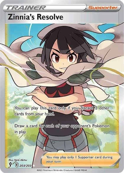 Zinnia's Resolve (Full Art), SWSH07: Evolving Skies 203/203