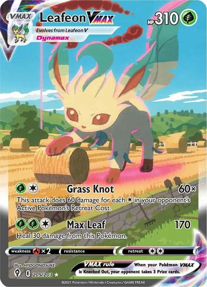 Leafeon VMAX (Alternate Art Secret), SWSH07: Evolving Skies 205/203