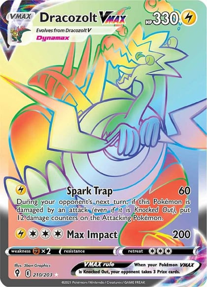 Dracozolt VMAX (Secret), SWSH07: Evolving Skies 210/203
