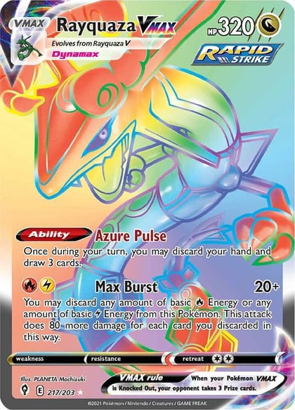 Rayquaza VMAX (Secret), SWSH07: Evolving Skies 217/203