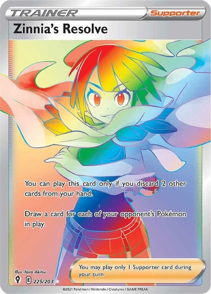 Zinnia's Resolve (Secret), SWSH07: Evolving Skies 225/203