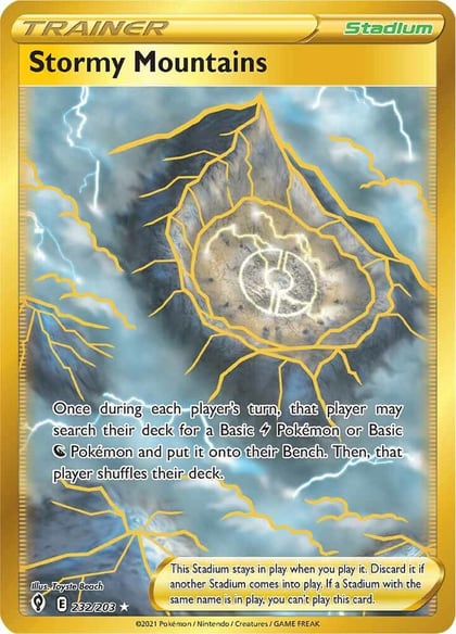 Stormy Mountains (Secret), SWSH07: Evolving Skies 232/203