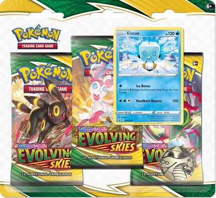 Evolving Skies 3 Pack Blister [Eiscue], SWSH07: Evolving Skies P242435