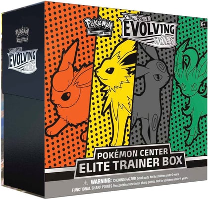 Evolving Skies Pokemon Center Elite Trainer Box [Jolteon/Flareon/Umbreon/Leafeon] (Exclusive), SWSH07: Evolving Skies P245376