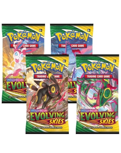 Evolving Skies Booster Pack Art Bundle [Set of 4], SWSH07: Evolving Skies P247497