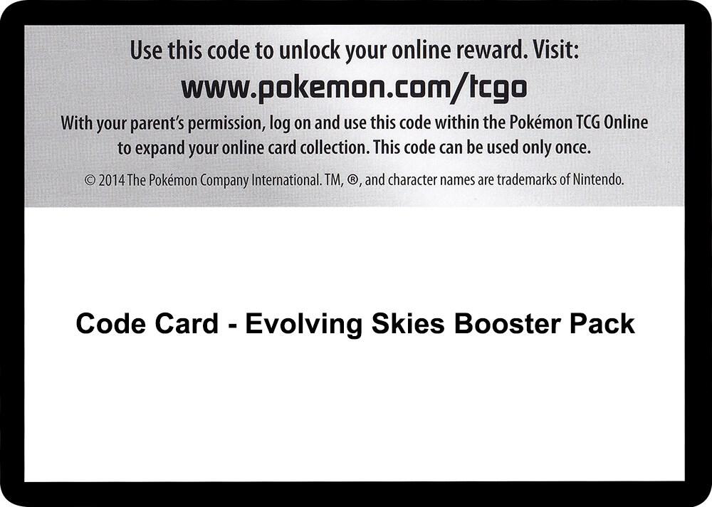 Code Card - Evolving Skies Booster Pack, SWSH07: Evolving Skies P248026
