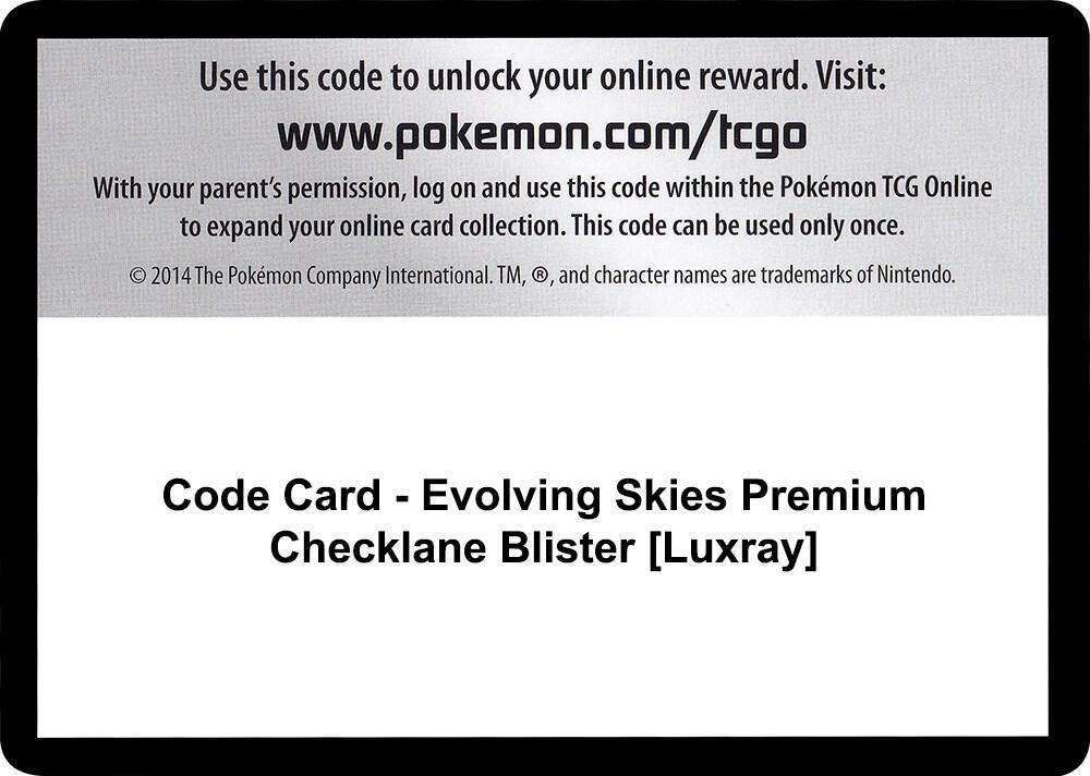 Code Card - Evolving Skies Premium Checklane Blister [Luxray], SWSH07: Evolving Skies P248036