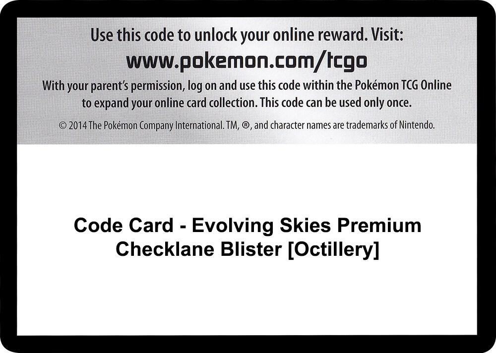 Code Card - Evolving Skies Premium Checklane Blister [Octillery], SWSH07: Evolving Skies P248039