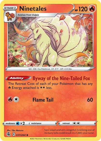 Ninetales (31), SWSH08: Fusion Strike 031/264