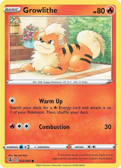 Growlithe, SWSH08: Fusion Strike 032/264