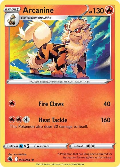 Arcanine, SWSH08: Fusion Strike 033/264
