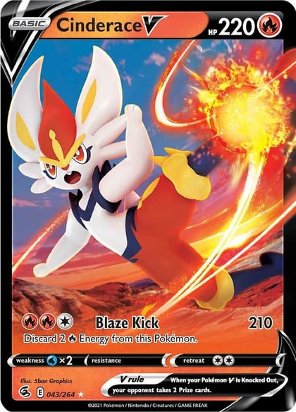 Cinderace V (43), SWSH08: Fusion Strike 043/264