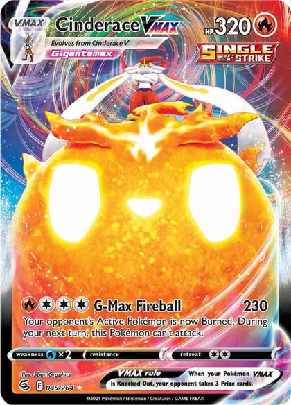 Cinderace VMAX, SWSH08: Fusion Strike 045/264