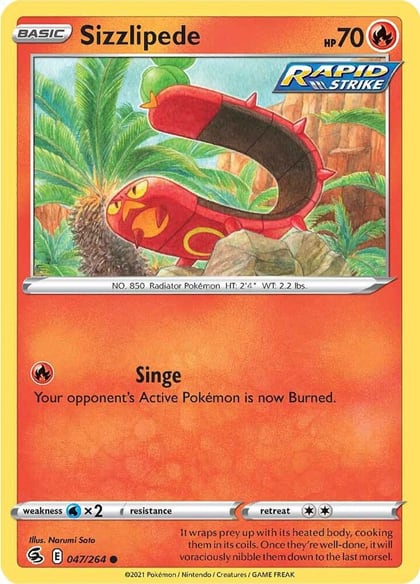 Sizzlipede (47), SWSH08: Fusion Strike 047/264