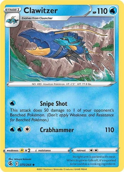 Clawitzer, SWSH08: Fusion Strike 075/264