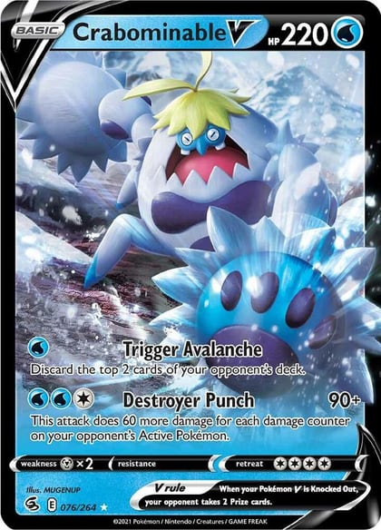 Crabominable V, SWSH08: Fusion Strike 076/264