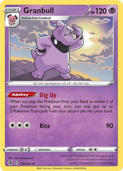 Granbull, SWSH08: Fusion Strike 116/264