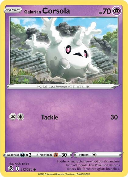 Galarian Corsola, SWSH08: Fusion Strike 117/264