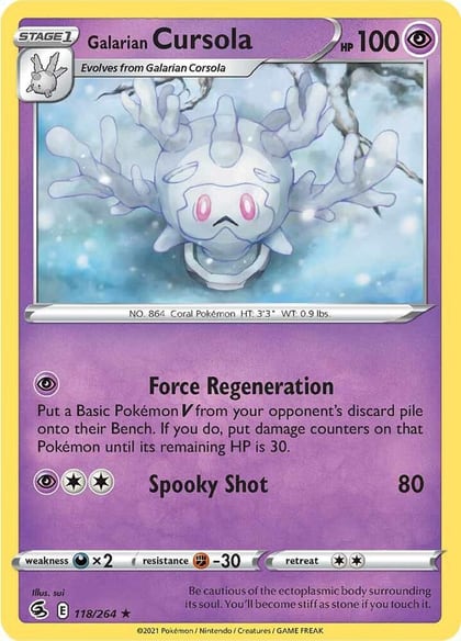 Galarian Cursola, SWSH08: Fusion Strike 118/264