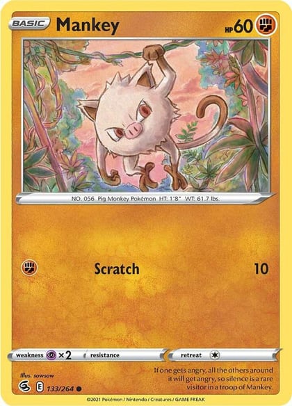 Mankey, SWSH08: Fusion Strike 133/264