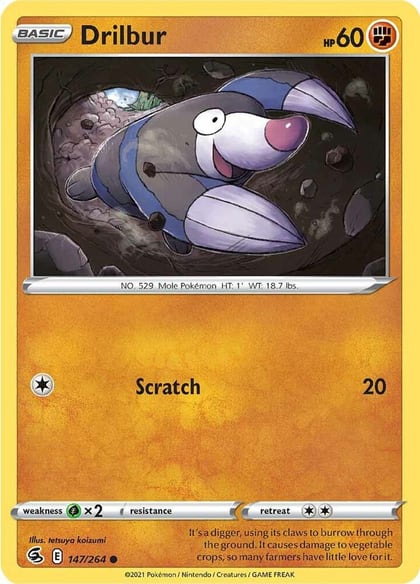 Drilbur, SWSH08: Fusion Strike 147/264