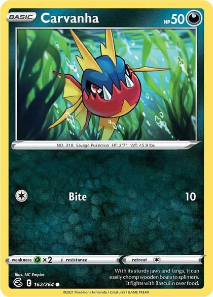 Carvanha, SWSH08: Fusion Strike 162/264