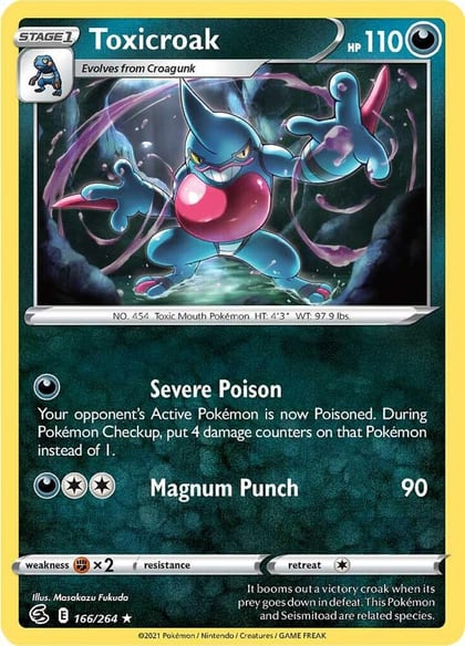 Toxicroak, SWSH08: Fusion Strike 166/264