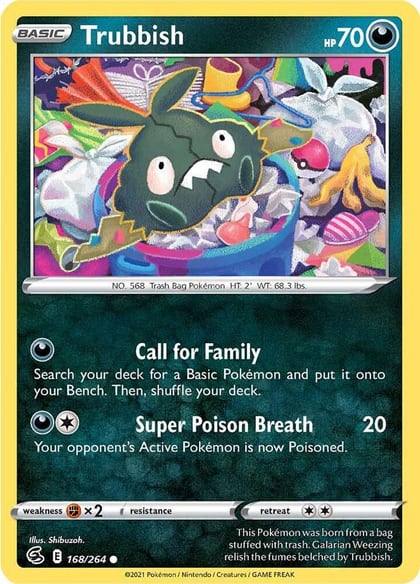 Trubbish, SWSH08: Fusion Strike 168/264