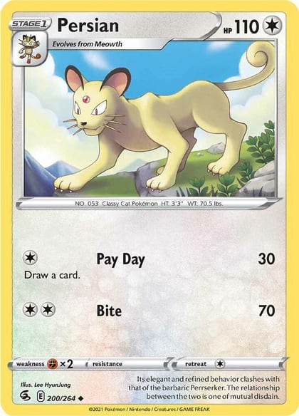 Persian, SWSH08: Fusion Strike 200/264