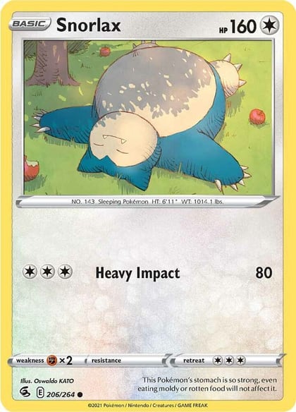 Snorlax, SWSH08: Fusion Strike 206/264