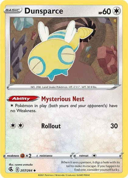Dunsparce, SWSH08: Fusion Strike 207/264