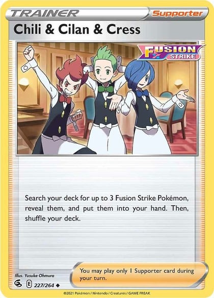 Chili & Cilan & Cress, SWSH08: Fusion Strike 227/264