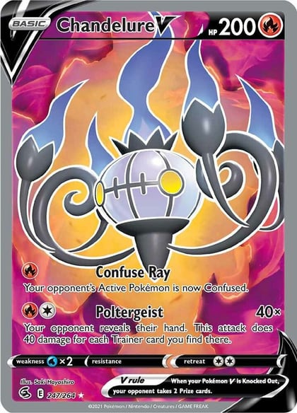 Chandelure V (Full Art), SWSH08: Fusion Strike 247/264