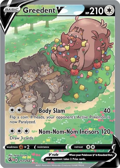 Greedent V (Alternate Full Art), SWSH08: Fusion Strike 257/264