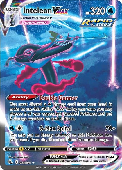 Inteleon VMAX (Alternate Art Secret), SWSH08: Fusion Strike 266/264