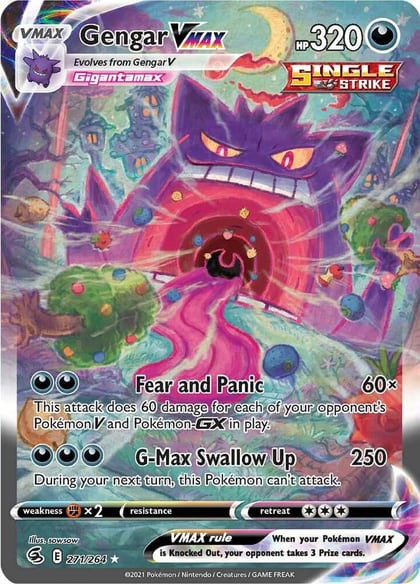 Gengar VMAX (Alternate Art Secret), SWSH08: Fusion Strike 271/264