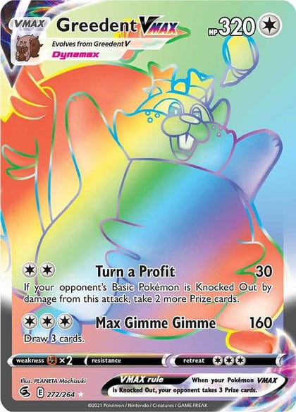 Greedent VMAX (Secret), SWSH08: Fusion Strike 272/264