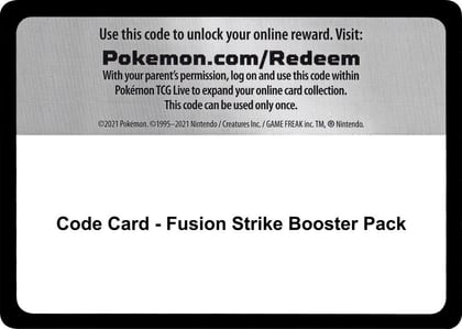 Code Card - Fusion Strike Booster Pack, SWSH08: Fusion Strike P256131