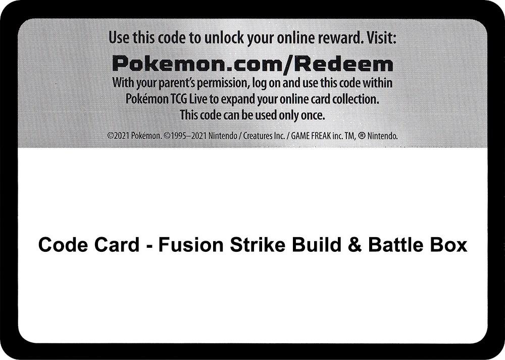 Code Card - Fusion Strike Build & Battle Box, SWSH08: Fusion Strike P257532