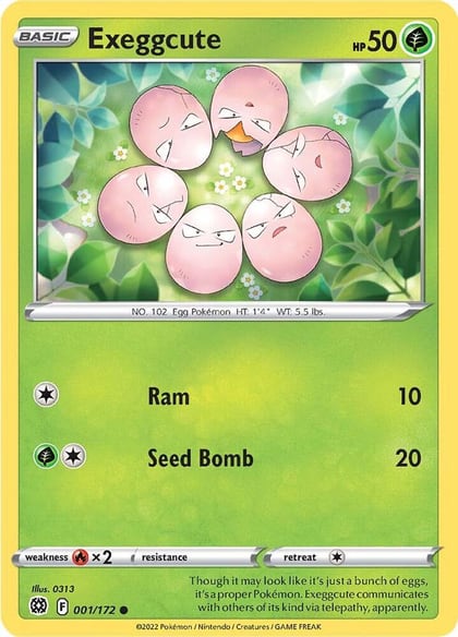 Exeggcute, SWSH09: Brilliant Stars 001/172