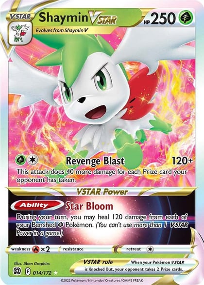Shaymin VSTAR, SWSH09: Brilliant Stars 014/172