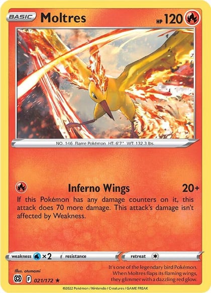 Moltres, SWSH09: Brilliant Stars 021/172