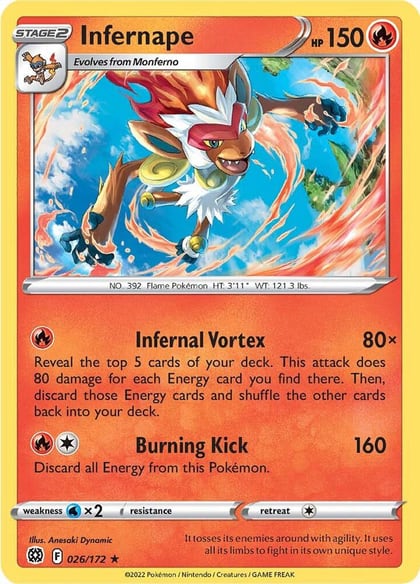 Infernape, SWSH09: Brilliant Stars 026/172