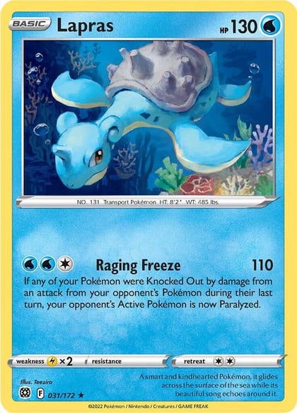 Lapras, SWSH09: Brilliant Stars 031/172