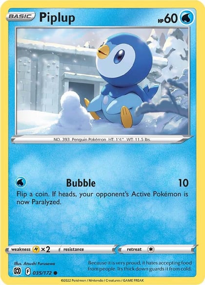 Piplup, SWSH09: Brilliant Stars 035/172