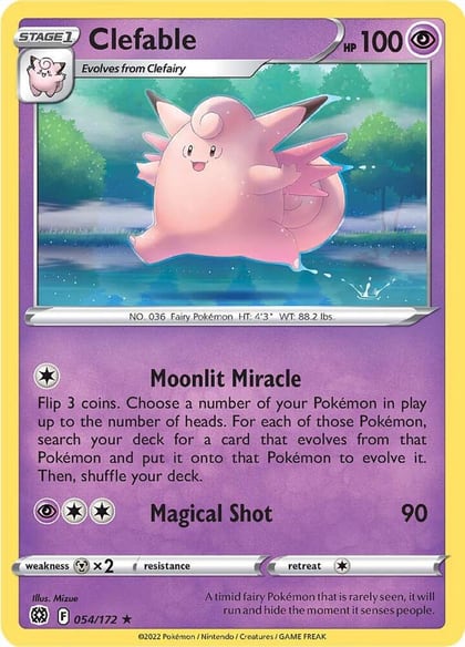 Clefable, SWSH09: Brilliant Stars 054/172