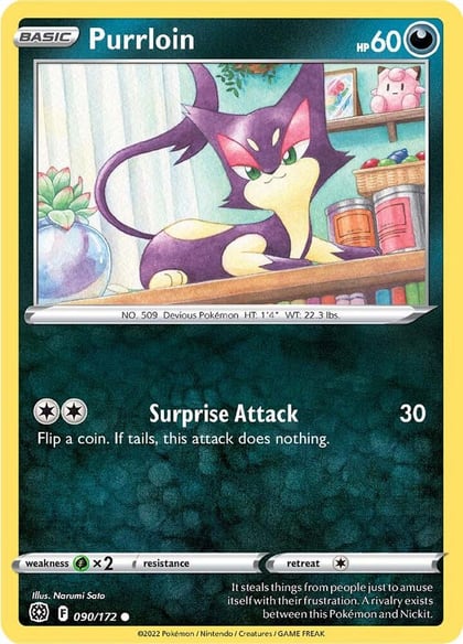 Purrloin, SWSH09: Brilliant Stars 090/172