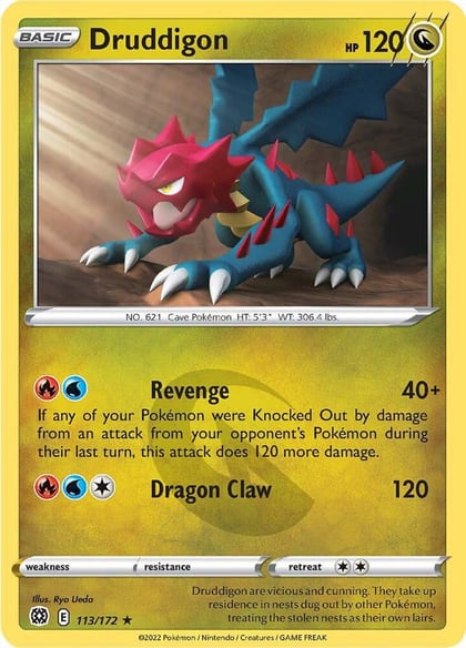 Druddigon, SWSH09: Brilliant Stars 113/172